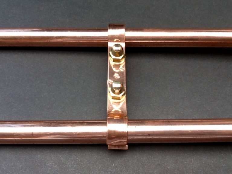 Classic Shower Plumbing Bracket 150mm Spacing Solid Copper