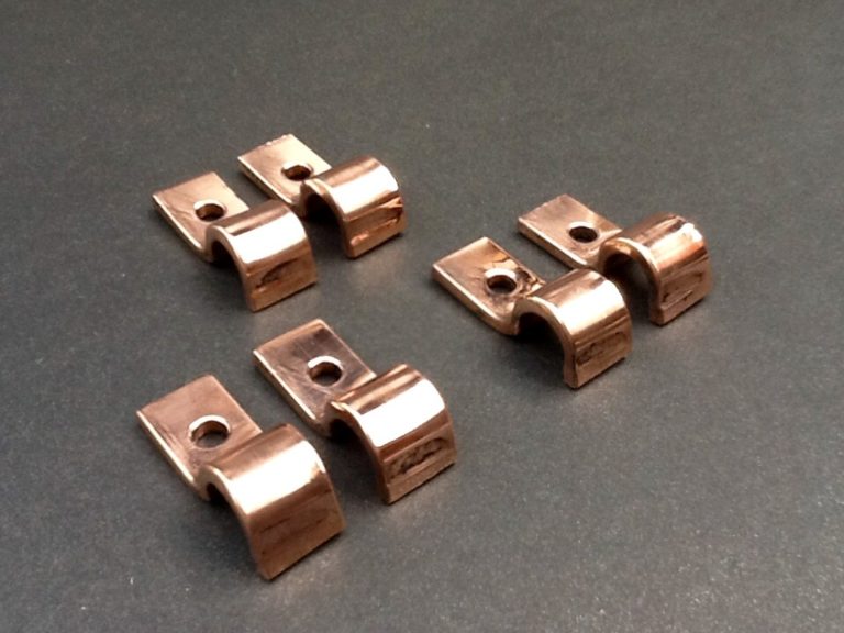 8mm Copper P Clips Pipe Fasteners For 8mm OD Pipe QTY 6