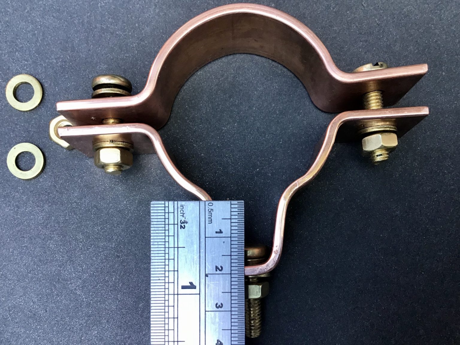 Copper Universal Pipe Clamp 50mm Diameter Copper Pipe Fittings